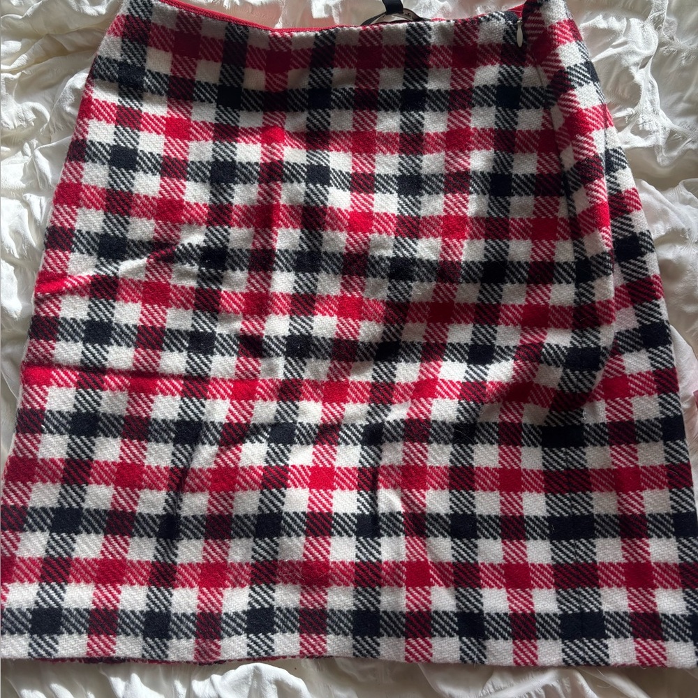 BLACK FRIDAY NWOT Talbots Red and Black Plaid Pencil Skirt — Petite 2 Women’s